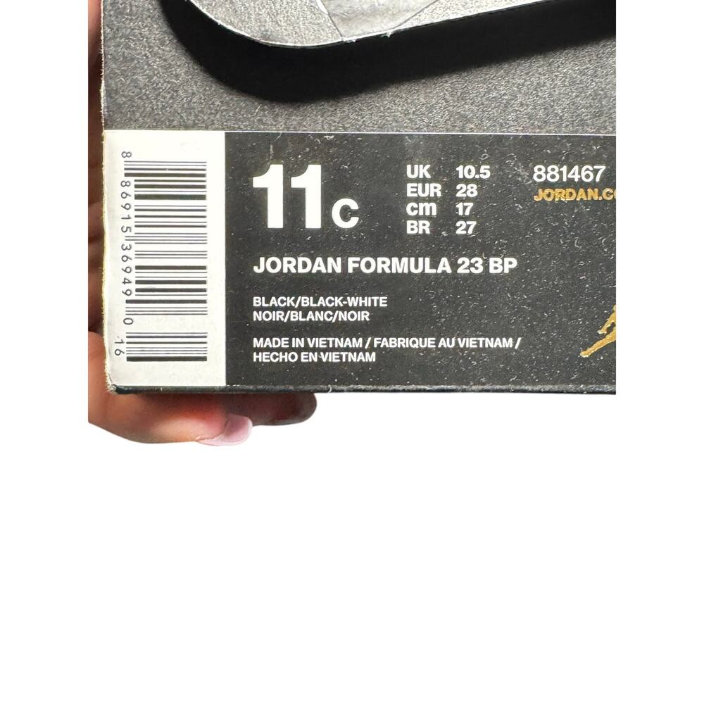EUC Jordan Formula 23 Black High Top Toddler Size 11c Shoes - Picture 7 of 8